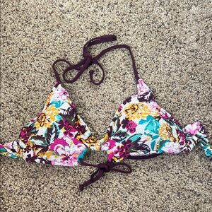 Mossimo Supply Co. Multicolor Floral Bikini Top